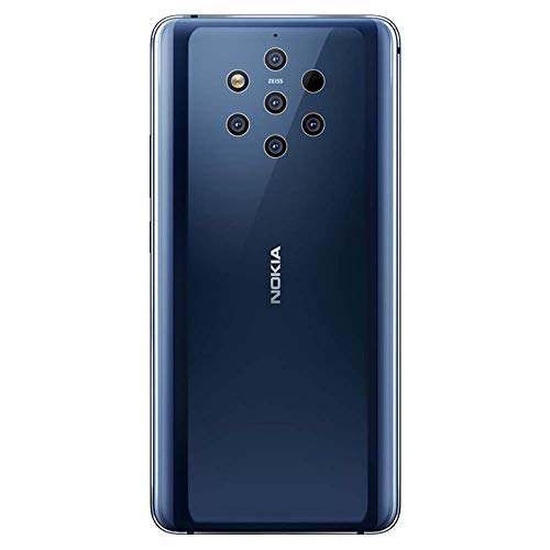 Nokia 9 PureView 128GB GSM Unlocked Android 9.0 Pie Smartphone, 5.99" QHD+ Display, Qi Wireless Charging, 5X 12 MP Camera Array & UHD 4k HDR (Midnight Blue) + Clear Case Bundle