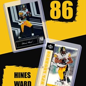 Hines Ward Football Cards (5) Assorted Bundle - Pittsburgh Steelers Trading Card Gift Set