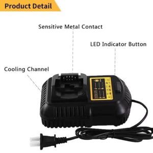 DCB105 Battery Charger Replacement for Dewalt 12V/20V Max Lithium Ion Battery Charger DCB107 DCB112 DCB115 DCB101 Compatible with Dewalt DCB203 DCB204 DCB206 DCB201 DCB120 Cordless Power Tools Battery