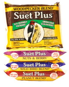 st. albans bay suet plus variety pack of 4 flavors of suet cakes for wild birds 11 ounces each