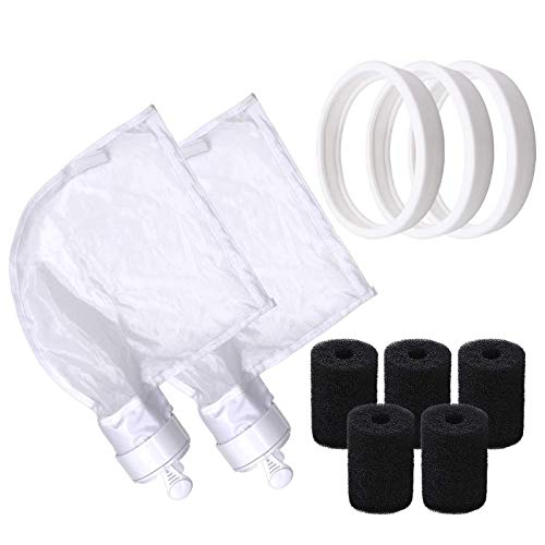 S-Union Pool Cleaner Parts Replacement for Polaris, 2 pack 280 All Purpose Bag, 3 pack Pool Cleaner All Purpose Tire, 5 pack Sweep Hose Scrubber Replace for Polaris 280 Part NO K13 K16 C-10 9-100-3105