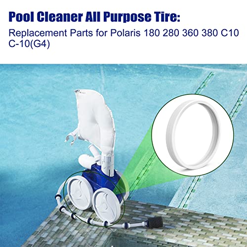 S-Union Pool Cleaner Parts Replacement for Polaris, 2 pack 280 All Purpose Bag, 3 pack Pool Cleaner All Purpose Tire, 5 pack Sweep Hose Scrubber Replace for Polaris 280 Part NO K13 K16 C-10 9-100-3105