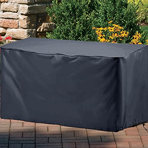 Patio Deck Box Cover to Protect Large Deck Boxes,Deck Storage Box Cover Protects from Outdoor Rain Wind and Snow(Gray, 52 in)