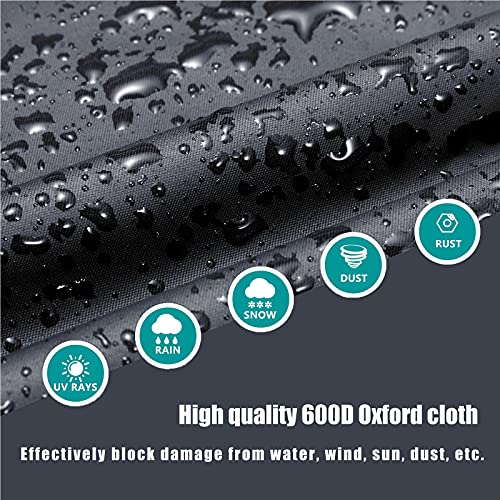 Patio Deck Box Cover to Protect Large Deck Boxes,Deck Storage Box Cover Protects from Outdoor Rain Wind and Snow(Gray, 52 in)