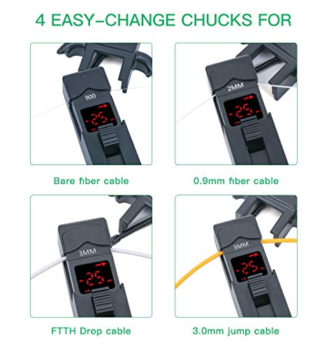 Metal Material Komshine KFI-35 Fiber Optic Identifier Break Checker Get Fast 800-1700nm with 4 Adapters