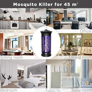 HUNTINGOOD Bug Zapper,Powerful Insect Killer,Mosquito Zapper,Portable Standing or Hanging for Indoor,365NM UV Lamp,Chemical Free,Child Safe-Spare Bulb Included 2023 Upgraded