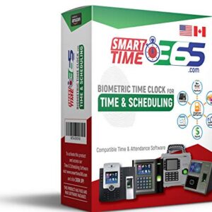 CLOUD Software for Time & Attendance, Scheduling and Payroll Hours for ZKTechnology US10C-ID, US15C-ID, uFace800, S922 Biometric Time Clock Compatible. 10 Employee 30 Day Package