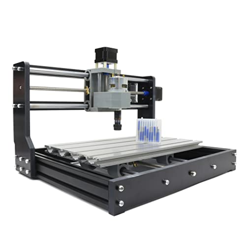 RATTMMOTOR 3018 PRO CNC Wood Router Machine 3 Axis GRBL Control USB Port DIY Mini Small CNC Router Machine Kit Plastic Acrylic PVC PCB Wood Engraver Milling Carving Machine Working Area 30x18x4.5cm