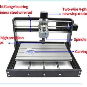 RATTMMOTOR 3018 PRO CNC Wood Router Machine 3 Axis GRBL Control USB Port DIY Mini Small CNC Router Machine Kit Plastic Acrylic PVC PCB Wood Engraver Milling Carving Machine Working Area 30x18x4.5cm