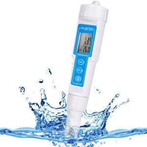 ph meter water tester digital aquarium lcd pen monitor ph 0.0-14.0 ph with atc, control of quality water and ph, swimming pools, household drinking and aquarium water