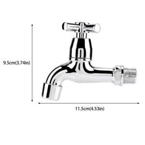 Nikou Kitchen Sink Faucet, ABS Water Faucet Washing Machine Sink Basin Cold Water Tap with Single Spout & Handle (Size : #3 Cross Handle)