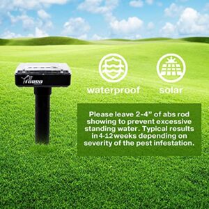 Torro Products 4 pack Mole Repellent Solar Powered for Lawn Garden Yard Outdoor Pest Control Rodent Repellent Ultrasonic Pest Repeller Gopher Repeller Vole Chaser Pest Deterrent