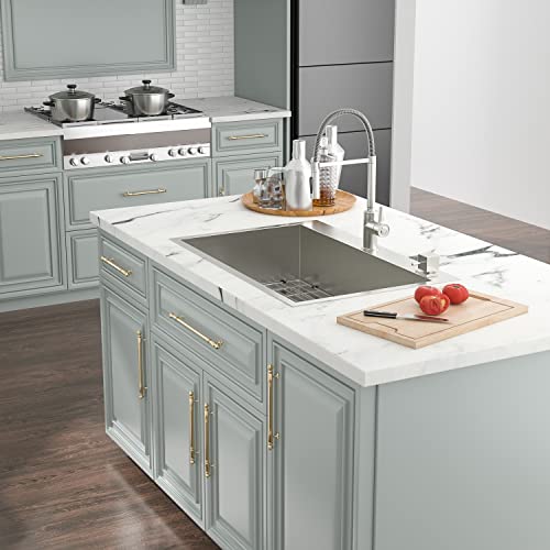 33 Drop In Sink - Kichae 33x22 Kitchen Sink Drop-in Topmount Single Bowl 16-Gauge Stainless Steel Kitchen Sinks Basin