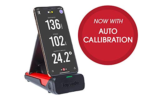 Rapsodo Mobile Launch Monitor for Golf Indoor and Outdoor Use with GPS Satellite View and Professional Level Accuracy, iPhone & iPad Only,Black/Red