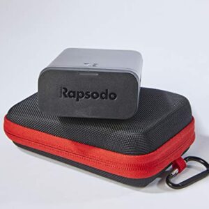 Rapsodo Mobile Launch Monitor for Golf Indoor and Outdoor Use with GPS Satellite View and Professional Level Accuracy, iPhone & iPad Only,Black/Red