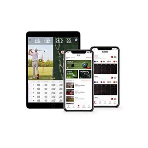 Rapsodo Mobile Launch Monitor for Golf Indoor and Outdoor Use with GPS Satellite View and Professional Level Accuracy, iPhone & iPad Only,Black/Red