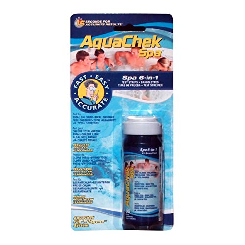 AquaChek 552244 6-in-1 Test Strips for Spas and Hot Tubs (4-Pack)