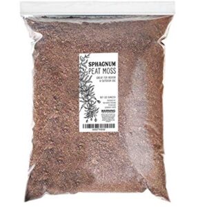 Natural Sphagnum Peat Moss (1 Quart), Gardening Soil additive and Carnivorous Plant Soil Media