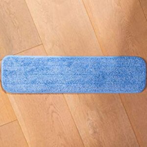 Microfiber Wholesale™ 18 inch Microfiber Mop Pads - Machine Washable, Reusable, Refills & Replacement Wet Mop Heads Compatible with Any Microfiber Flat Mop System (18 Pack)