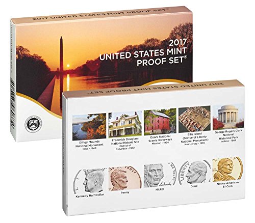 2017 S United States Proof Set in Original Government Packaging Cent, Nickel, Dime, Quarter. Half Dollar & Dollar & 5 ATB Quarters US Mint Proof