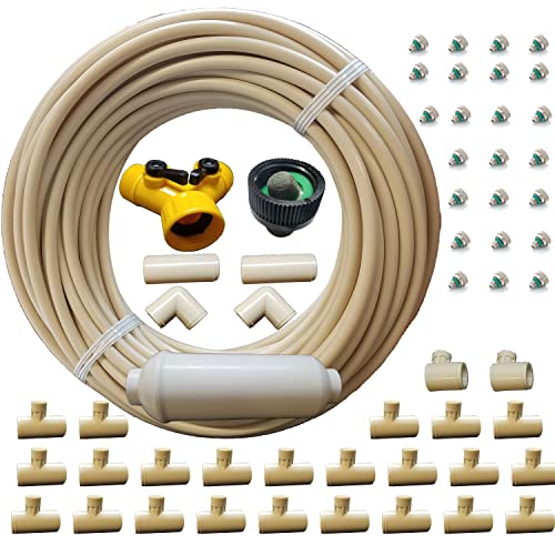 Hydrobreeze Outdoor Mistcooling System- 100 ft 3/8 Beige Tubing - 25 Misting Nozzles