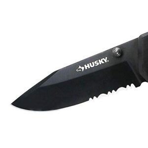 Husky Steel Straight Edge Folding Knife