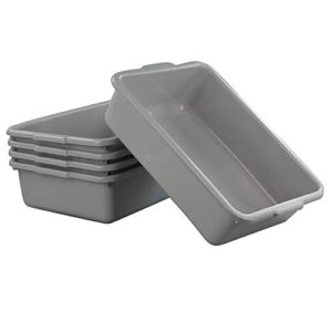 Obstnny 8 L Small Commercial Bus Tub Box, Plastic Wash Pan Basin, 5 Packs