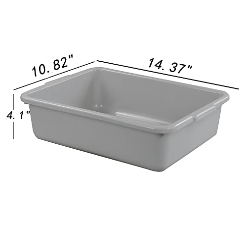 Obstnny 8 L Small Commercial Bus Tub Box, Plastic Wash Pan Basin, 5 Packs