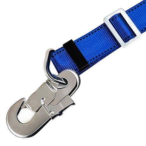 NTR Fall Protection Lanyard, Safety Lanyard Fall Protection,Safety Belt Adjustable,from 4-Feet to 6-Feet Outdoor Tree Climbing Belt Restraint Lanyards With Large Snap Hooks