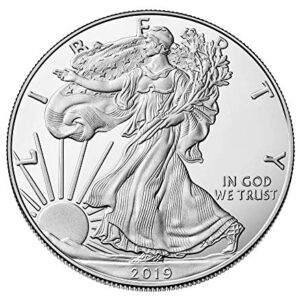 2019 - American Silver Eagle .999 Fine Silver with Our Certificate of Authenticity Dollar Uncirculated US Mint