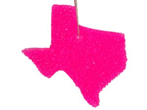 chicwick car candle texas shape hot pink [choose fragrance] car freshener