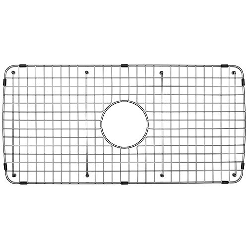 Serene Valley Sink Bottom Grid 27-1/2" x 13-1/2", Centered Drain with Corner Radius 1-1/2", Sink Grids Stainless Steel NDG2713C