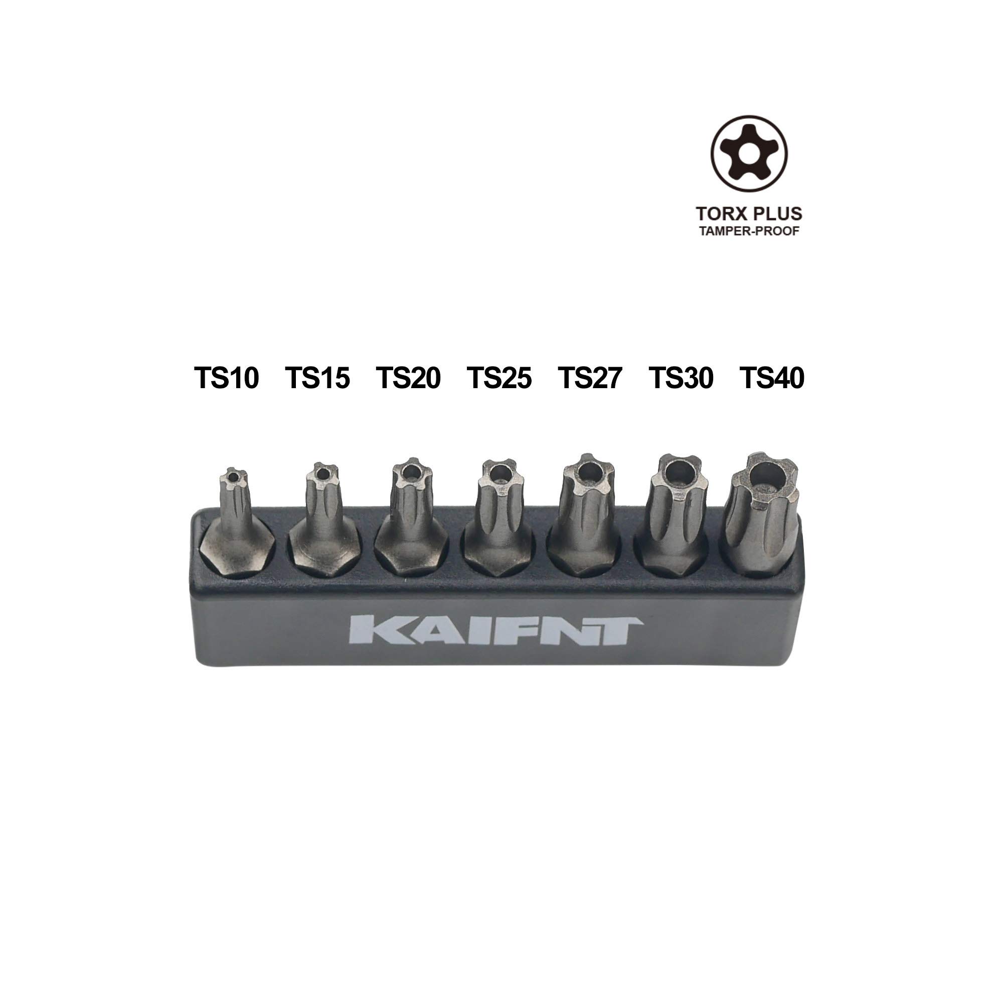 KAIFNT K001 Torx Plus 5-Point Tamper-Proof Security Bit Set, 7-Piece