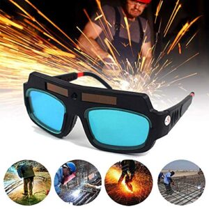 Solar Auto Darkening Welding Goggle Helmet Mask Safety Welding Glasses,Anti-Flog Anti-Glare Protective Goggles (2)