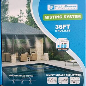hydrobreeze pre-assembled misting system 36 feet 1/4 in beige tubing - 8 nozzles