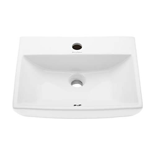 Swiss Madison Well Made Forever SM-WS317 Voltaire Wall Hung Sink, Glossy White