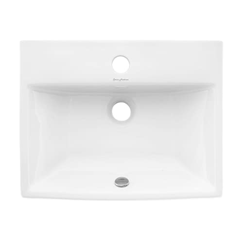 Swiss Madison Well Made Forever SM-WS317 Voltaire Wall Hung Sink, Glossy White