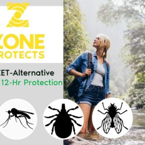 Zone Protects Unscented Picaridin Insect Repellent Spray 2 Pack + Refill. DEET-Alternative. Picaridin Based. Picaridin has 12-hr Proven Protection. Picaridin Repels Ticks, Gnats and Mosquitoes.