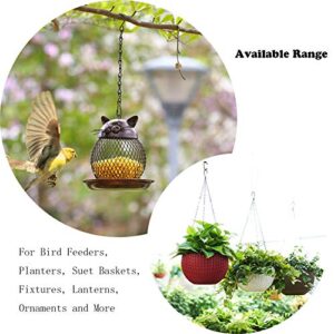 Tosuced Hanging Chains 156 Inches for Bird Feeders, Billboards, Chalkboards, Planters and Decorative Ornaments（ Black ，10 Hooks ）