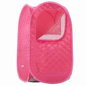 portable sauna tent, foldable one person full body spa for detox therapy without steamer - pink
