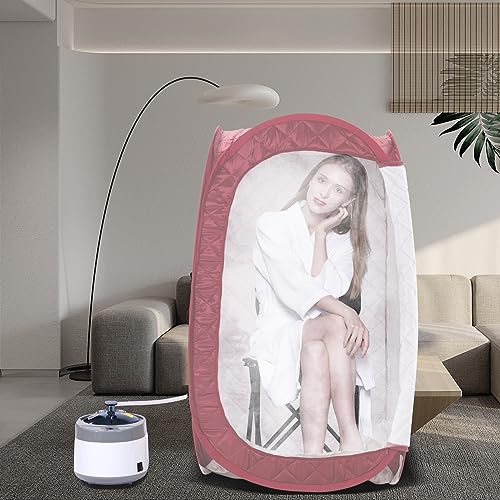 Portable Sauna Tent, Foldable One Person Full Body Spa for Detox Therapy Without Steamer - Pink