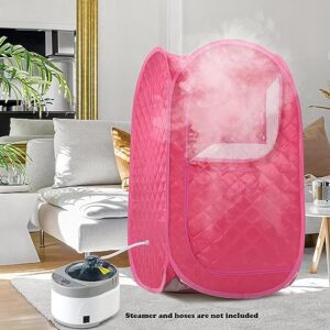 Portable Sauna Tent, Foldable One Person Full Body Spa for Detox Therapy Without Steamer - Pink