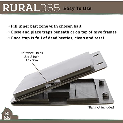 Rural365 Hive Beetle Trap Beetle Barn Trap Set – Small Hive Beetle Traps for Bee Hives, SHB Trap, 10 PK Case Trap