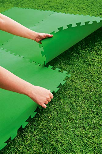 Bestway BW58265-20 Bodenschutzfliesen-Set, 8 Stück á 81 x 81 cm, grün Flowclear Pool Floor Protector, Ground Sheets for Hot tub, Spas and SwimmingPools, 8 x 81cm, Blue, Green