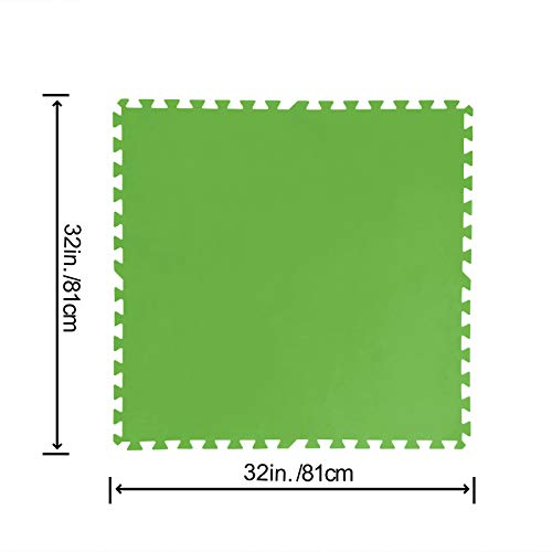 Bestway BW58265-20 Bodenschutzfliesen-Set, 8 Stück á 81 x 81 cm, grün Flowclear Pool Floor Protector, Ground Sheets for Hot tub, Spas and SwimmingPools, 8 x 81cm, Blue, Green