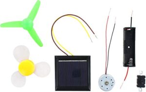 solar fan mini xump stem kit - build your own solar cell or battery powered fan
