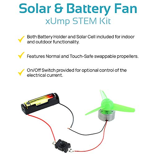 Solar Fan Mini xUmp STEM Kit - Build Your own Solar Cell or Battery Powered Fan