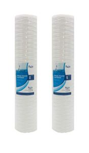 pack of 2-5 micron 20" full flow string wound sediment water filter cartridge | whole house sediment filtration | compatible with pc40-20, wp1bb20p, 355222-45, wpp-45200-01, wpp-45200-01, 84650