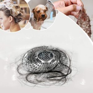 LEKEYE Drain Hair Catcher/Bathtub Shower Drain Hair Trap/Strainer Stainless Steel Drain Protector(Patented Product)