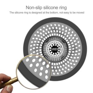 LEKEYE Drain Hair Catcher/Bathtub Shower Drain Hair Trap/Strainer Stainless Steel Drain Protector(Patented Product)